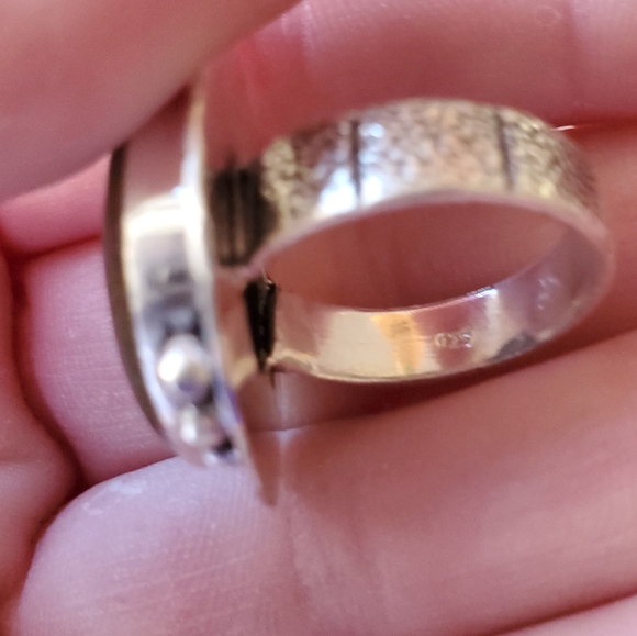 New Ammonite Fossil 925 Silver Ring. - Picture 11 of 12